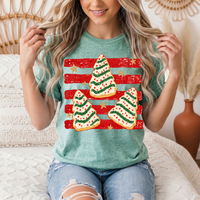 Christmas Tree Snack Cake Graphic Tee