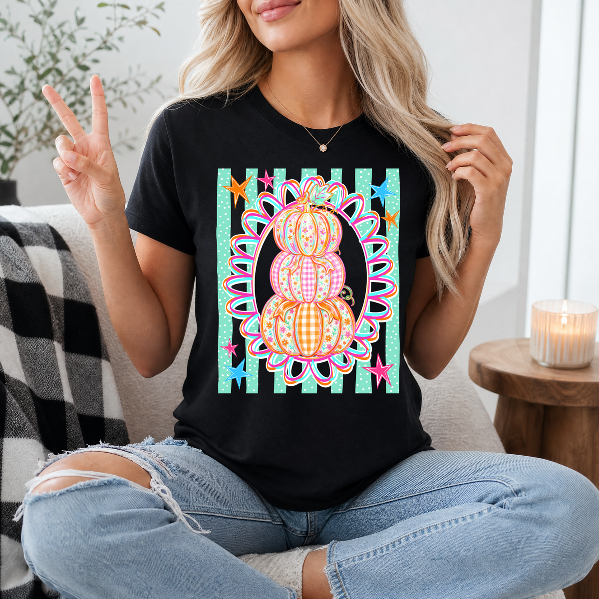Pumpkin Stack Premium Graphic Tee