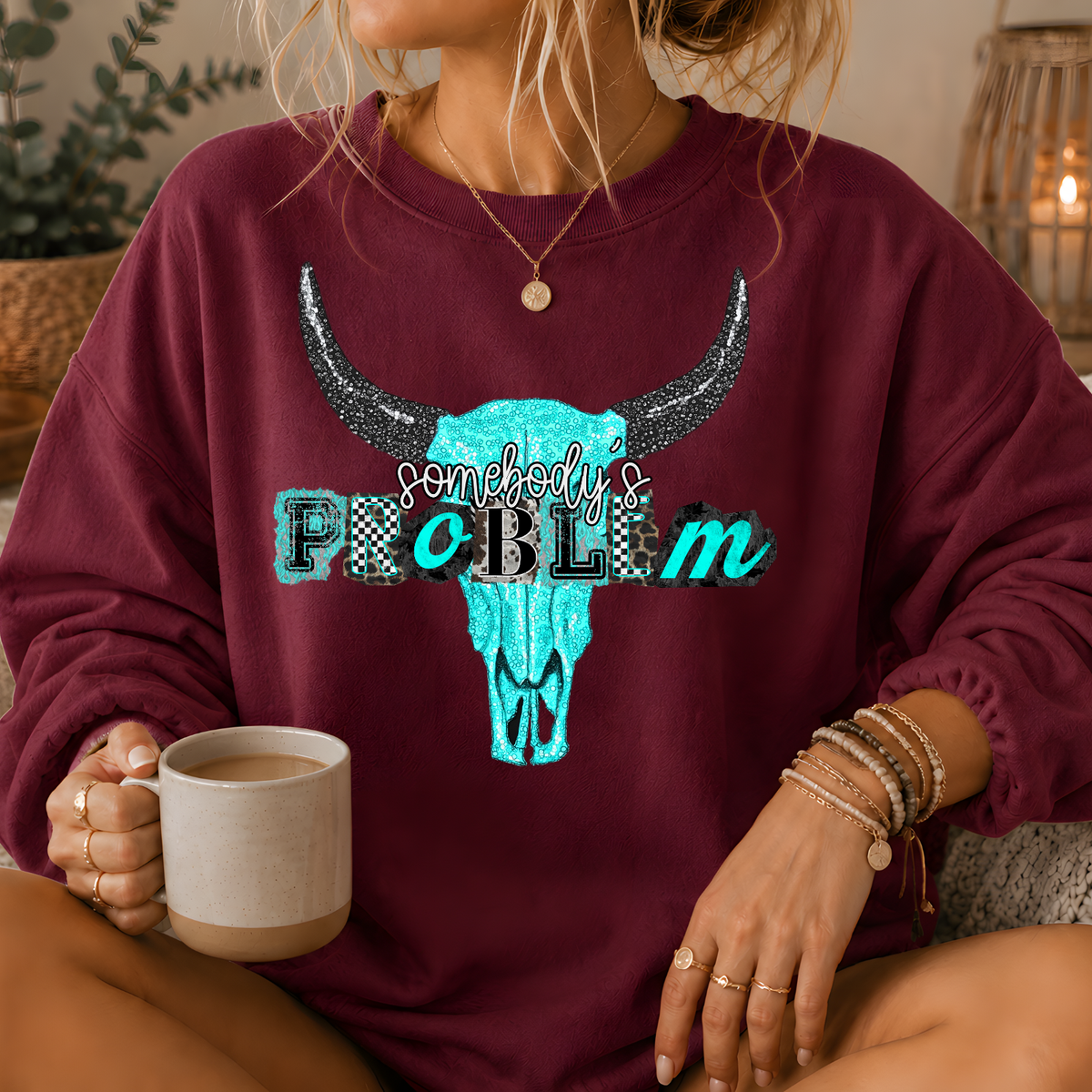 Somebody's Problem Longhorn Crewneck Sweatshirt