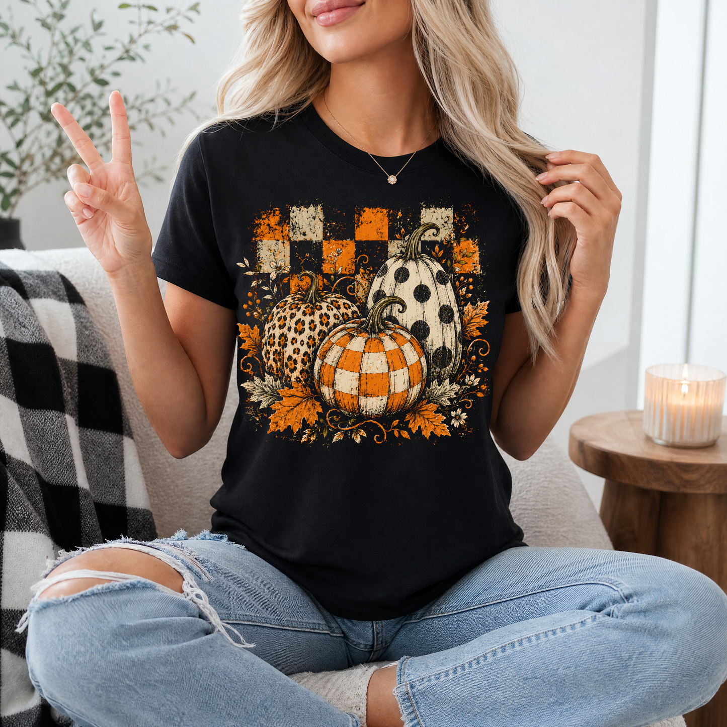 Leopard Pumpkin Premium Graphic Tee