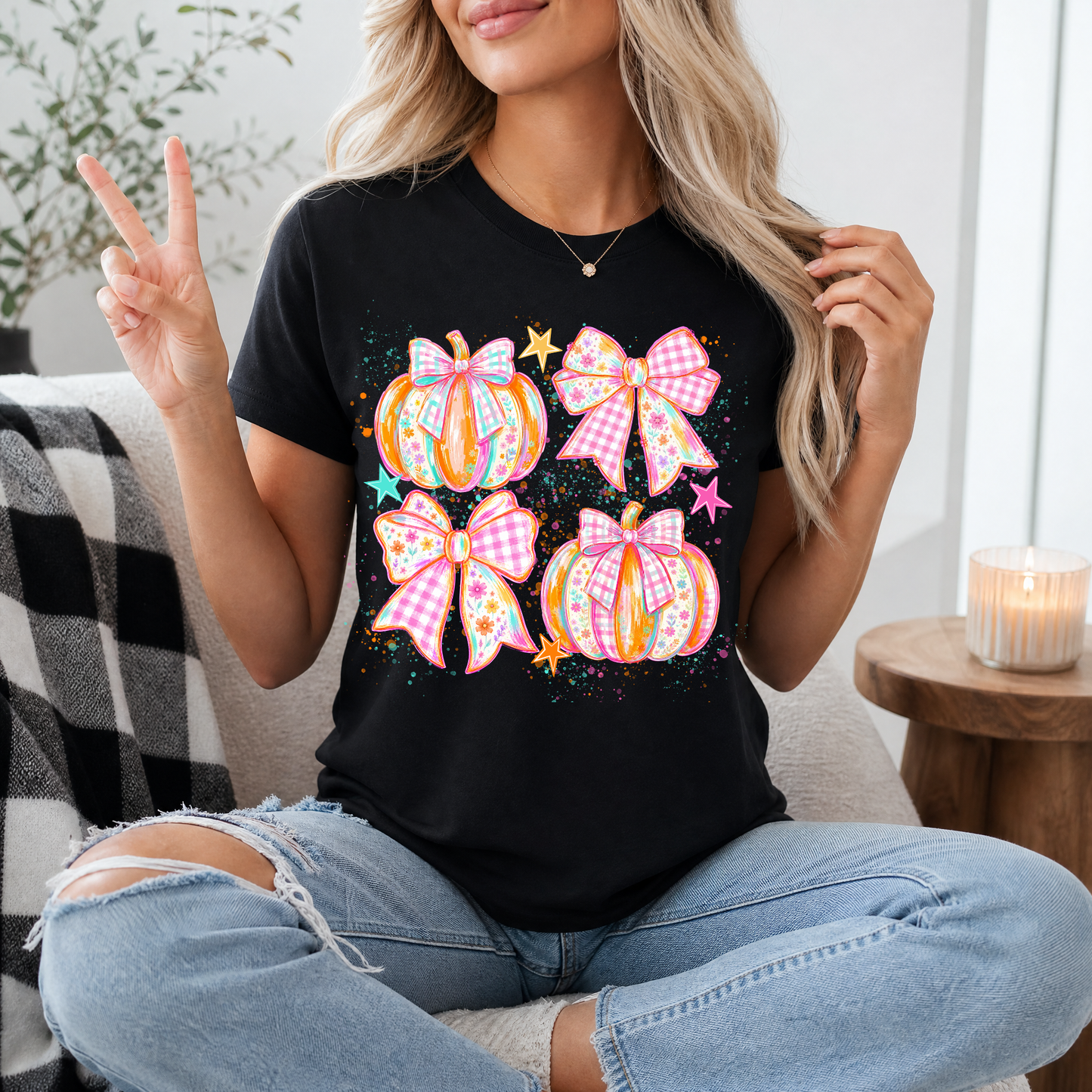 Pumpkin Bows Premium Graphic Tee