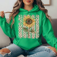 Sunflower Leopard Stripe Graphic Hoodie