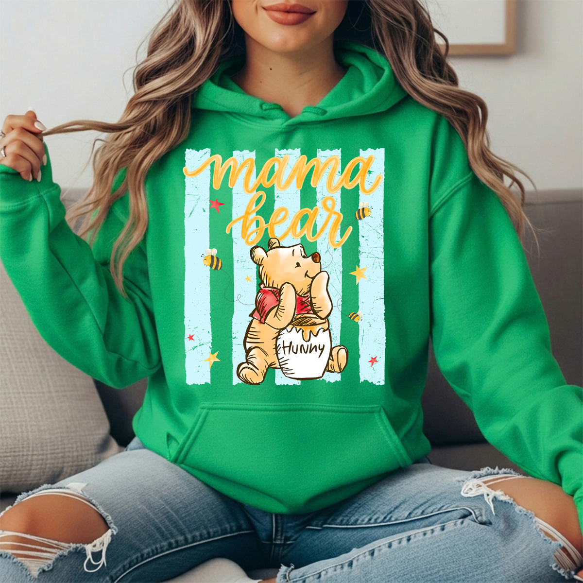 Mama Bear Honey Pot Graphic Hoodie