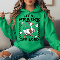 Off to Praise the Lord Goose Graphic Hoodie