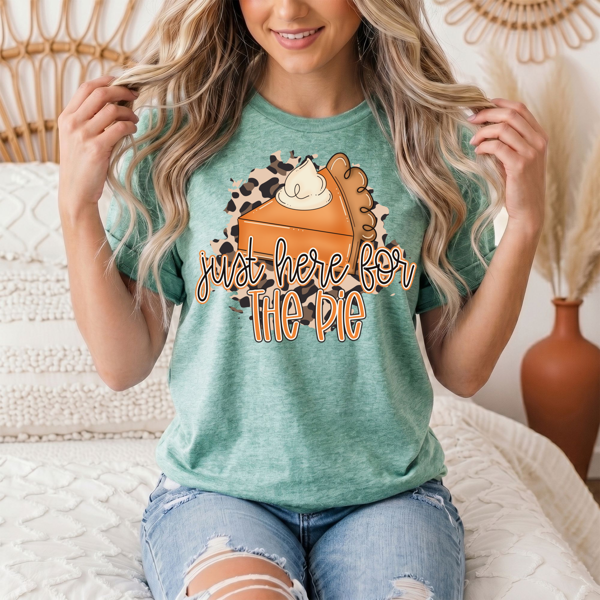 Just Here for the Pie Pumpkin Pie Graphic Tee