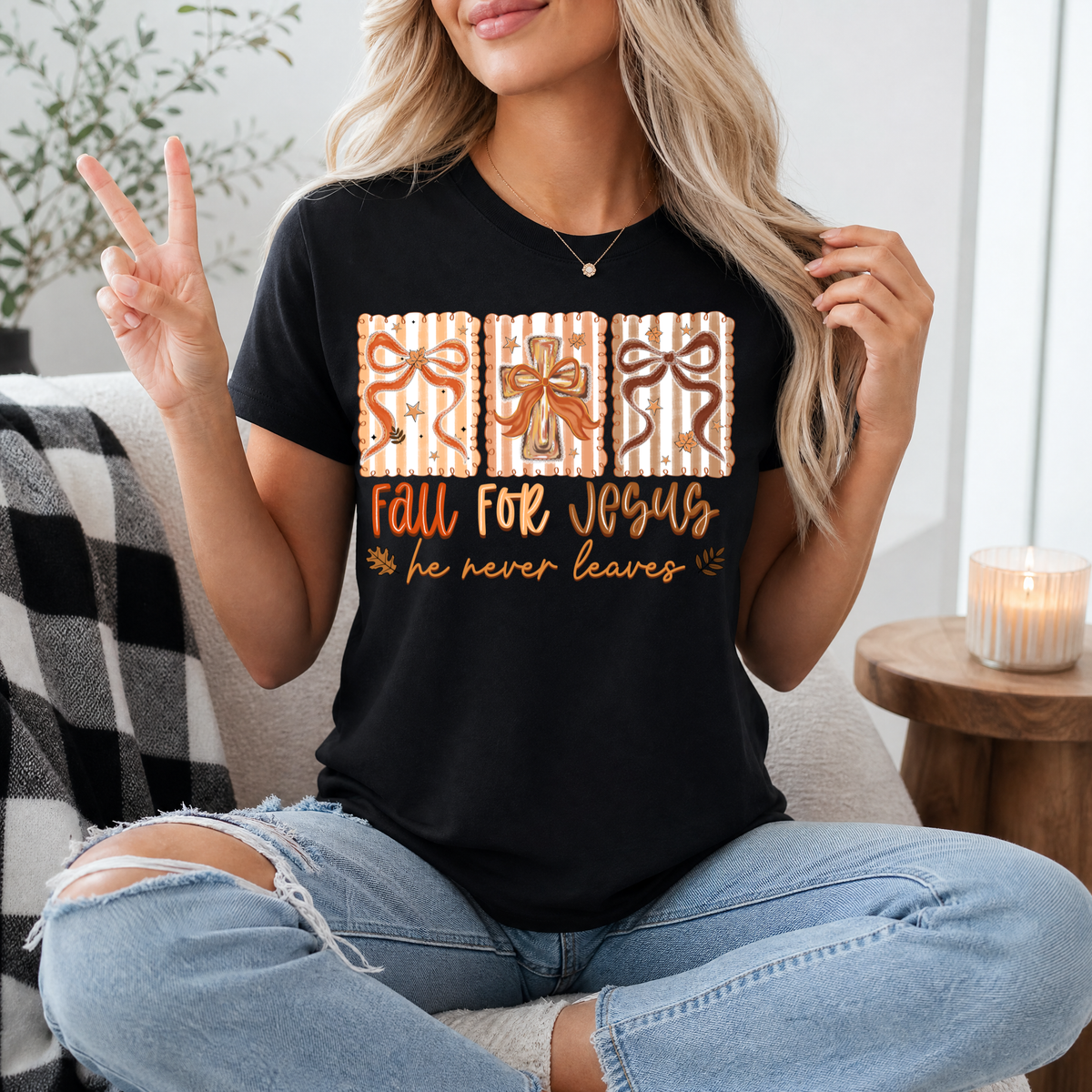 Fall for Jesus Premium Graphic Tee