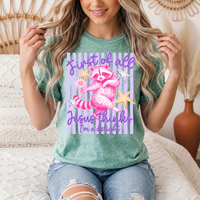Jesus Thinks I'm a Delight Pink Raccoon Graphic Tee