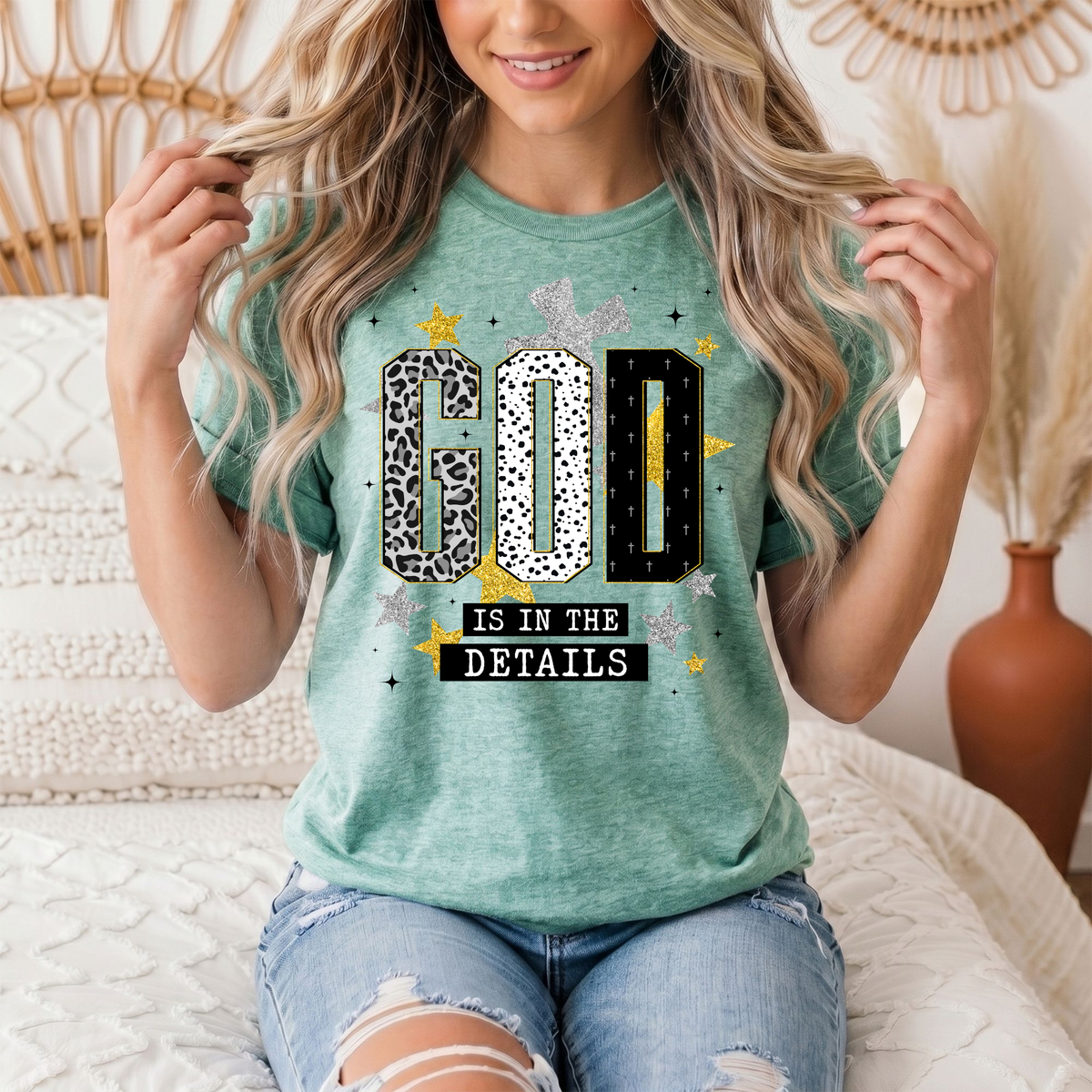 God Is in the Details Christian Graphic Tee