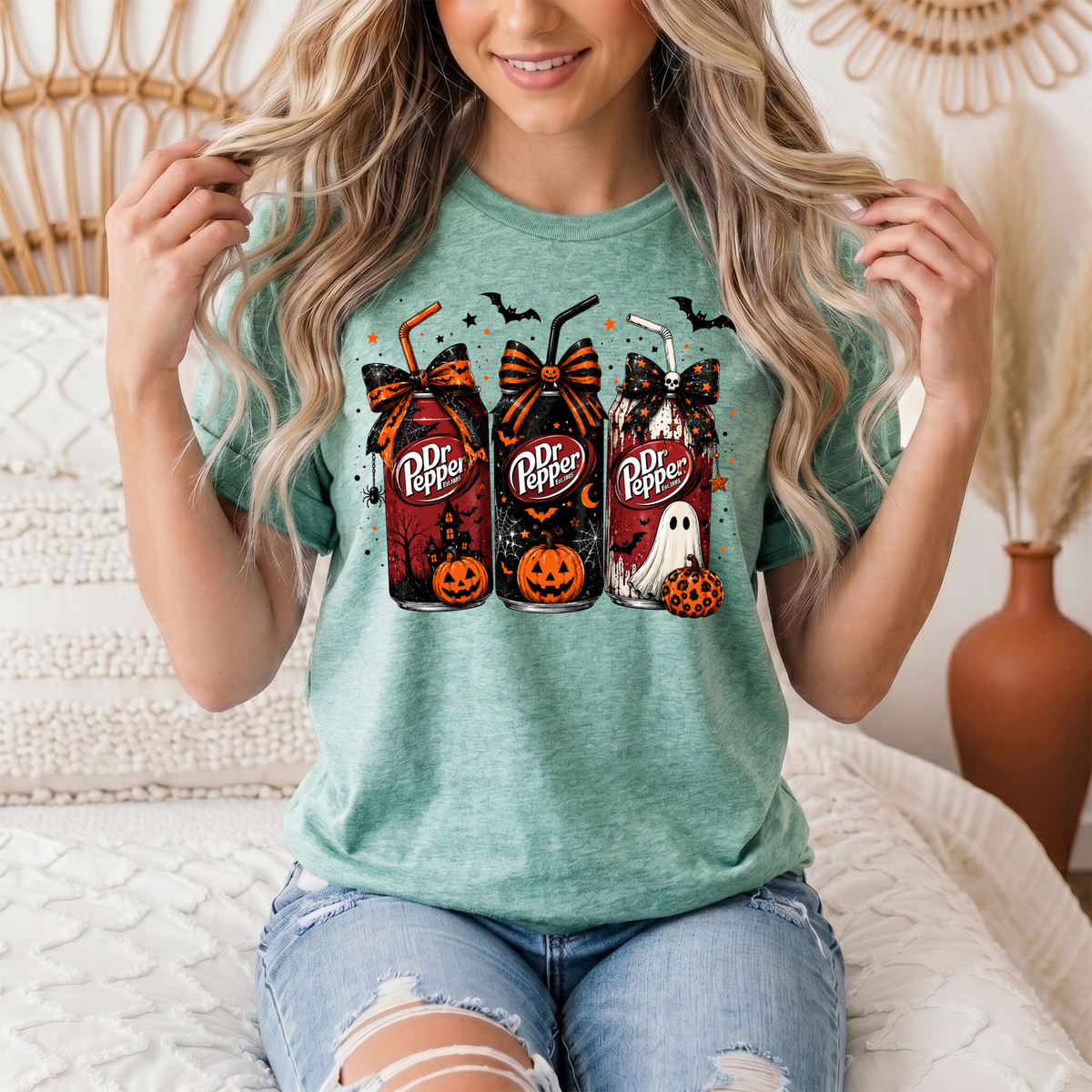 Dr P Halloween Bows & Ghost Graphic Tee