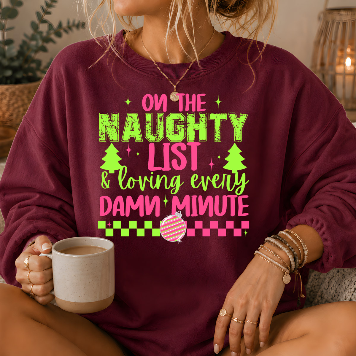 Naughty List Premium Crewneck Sweatshirt