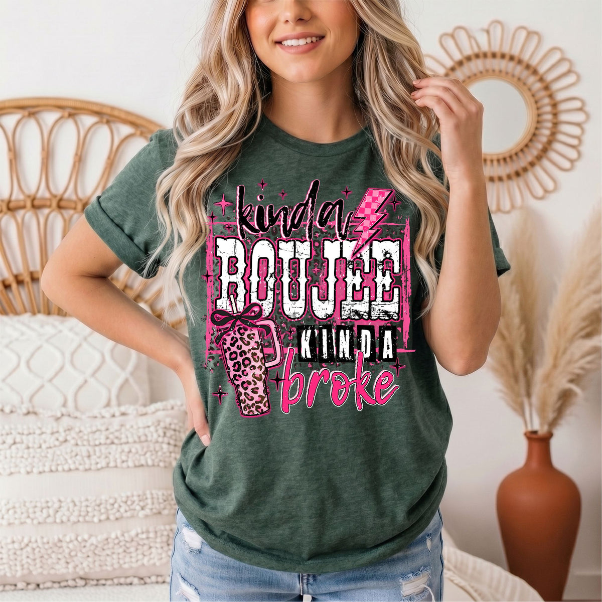 Kinda Boujee Kinda Broke Graphic Tee