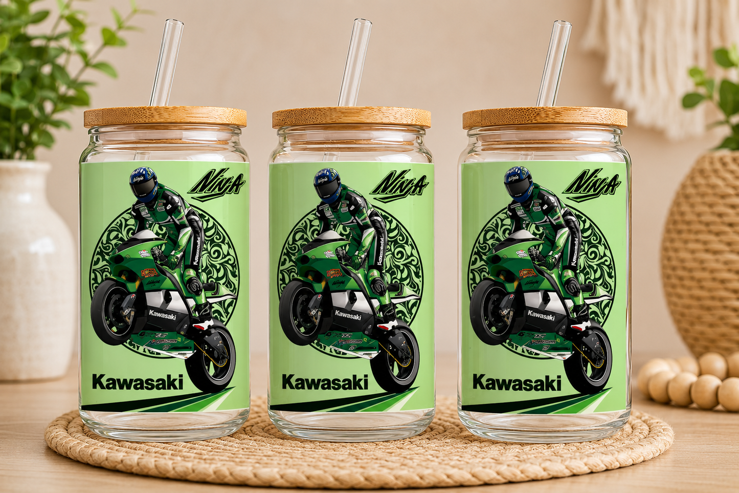 Green Motorcycle #1608