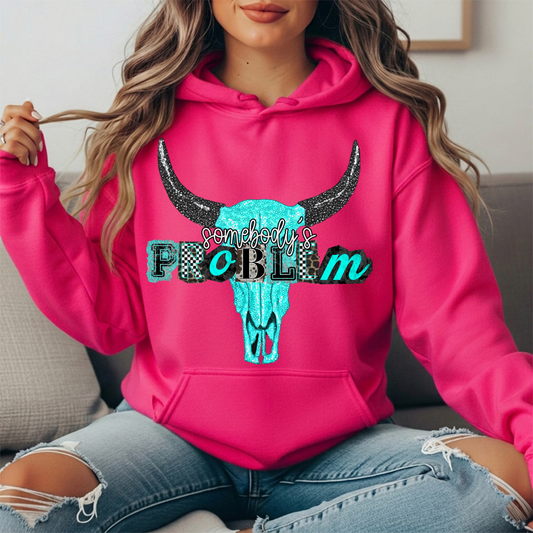 Somebody's Problem Longhorn Premium Hoodie Sweatshirt
