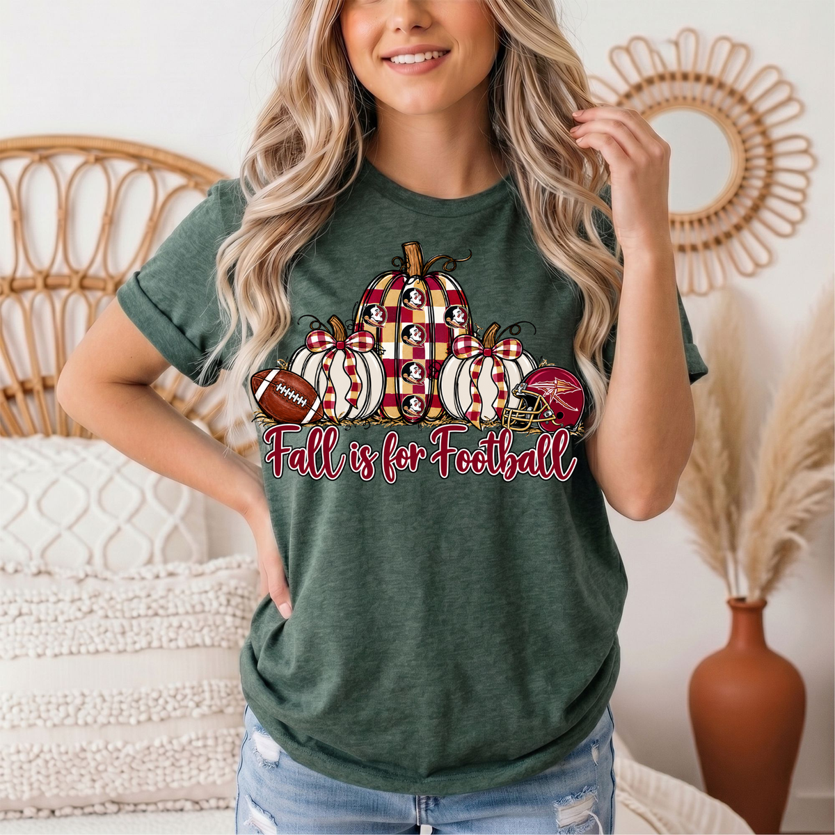 Fall Is For Football -Noles Premium Graphic Tee