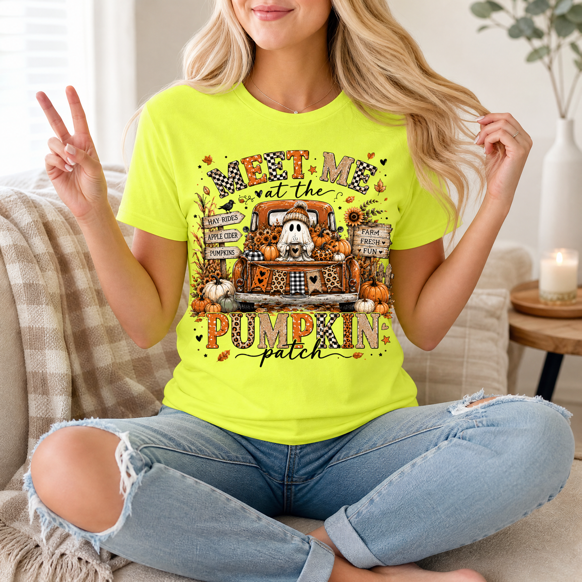 Pumpkin Patch Truck Premium Graphic Tee
