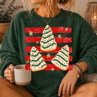 Christmas Tree Snack Cake Crewneck Sweatshirt