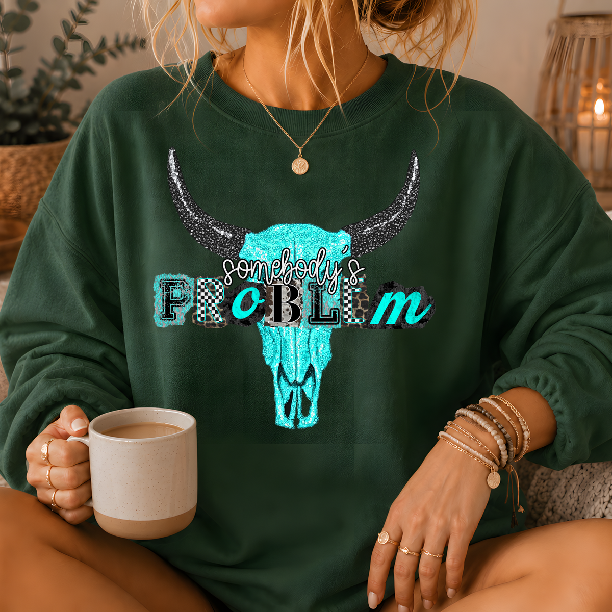 Somebody's Problem Longhorn Crewneck Sweatshirt