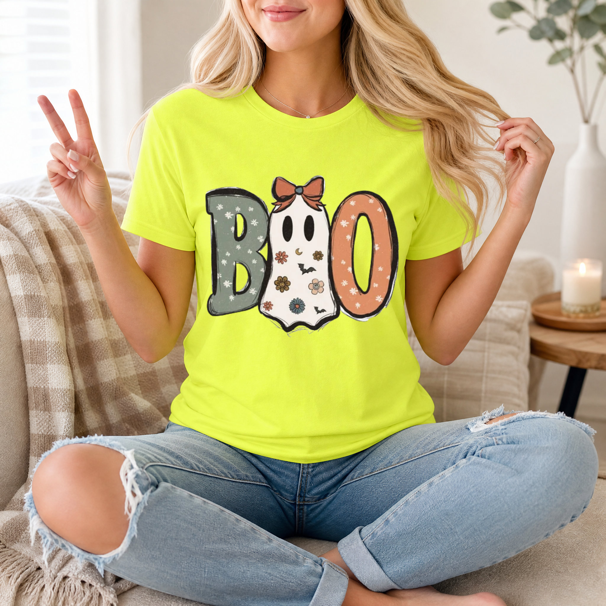 Boo Bow Ghost Premium Graphic Tee