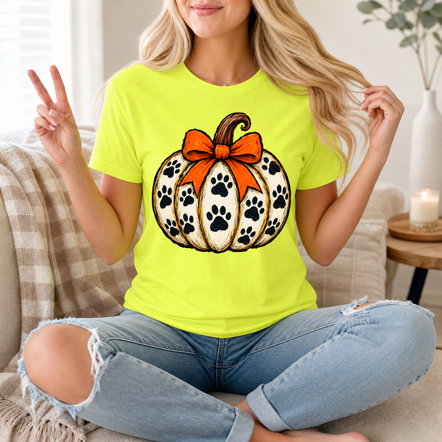 Paw Pumpkin Premium Graphic Tee