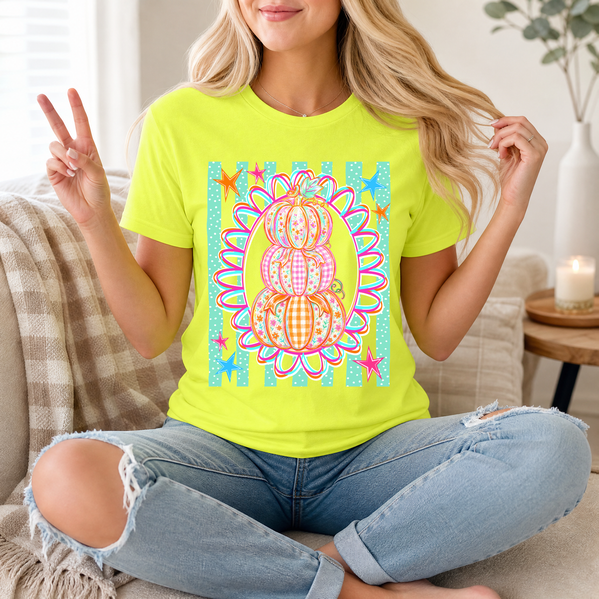 Pumpkin Stack Premium Graphic Tee