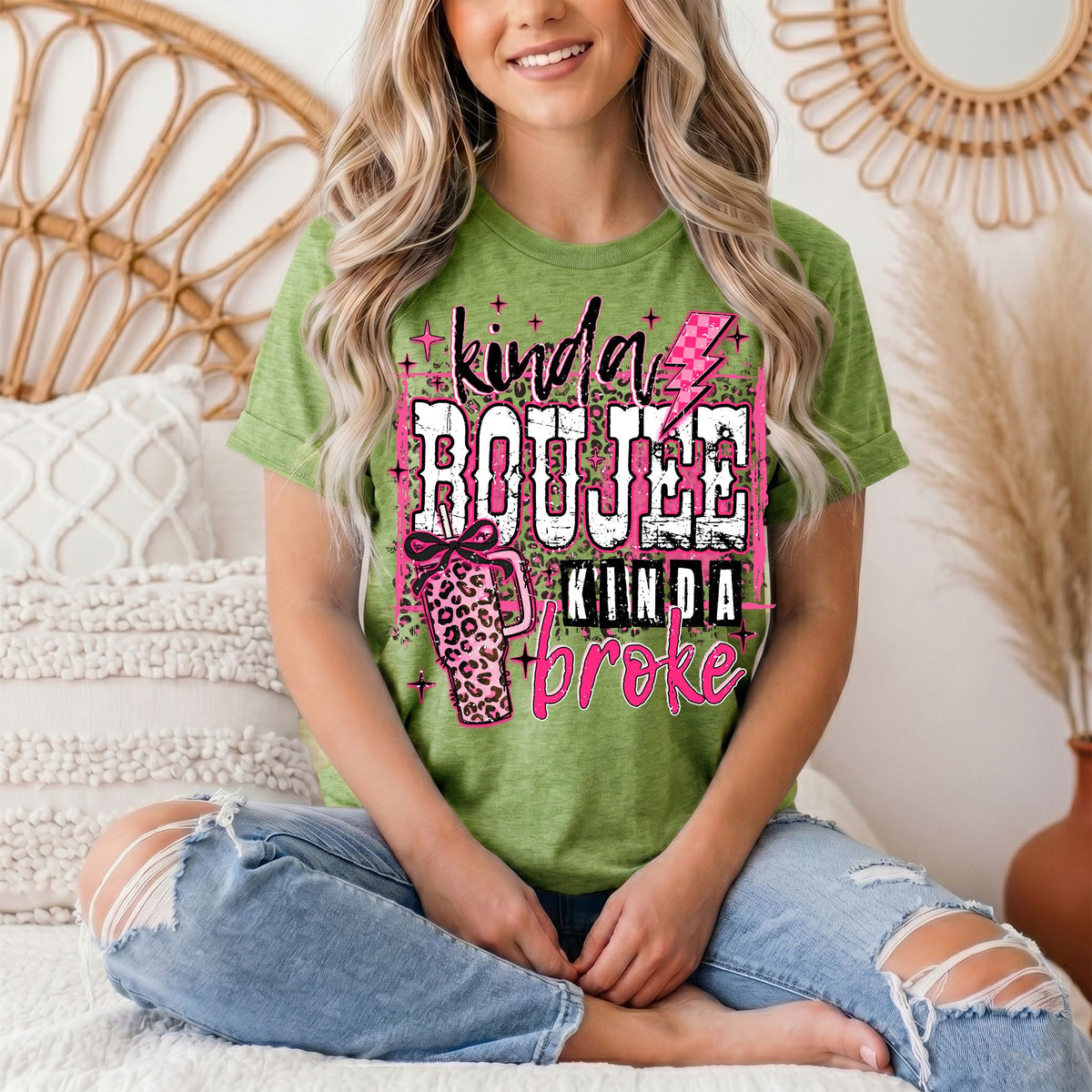 Kinda Boujee Kinda Broke Graphic Tee