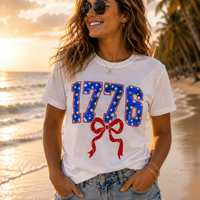 Vibrant 1776 USA Stars Graphic Tee