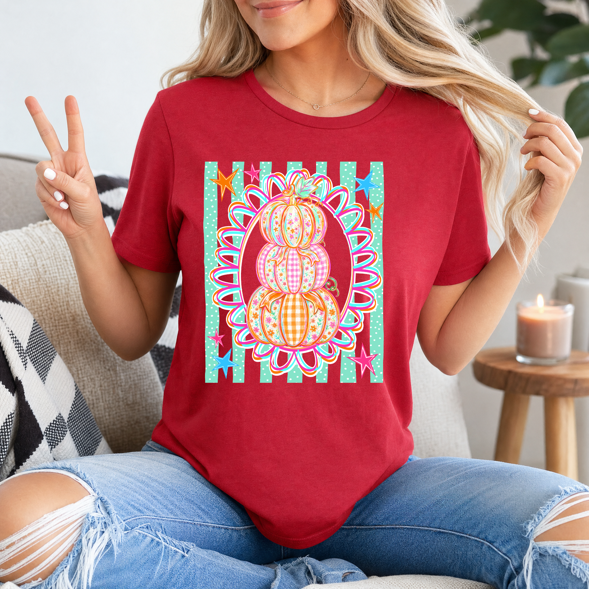 Pumpkin Stack Premium Graphic Tee