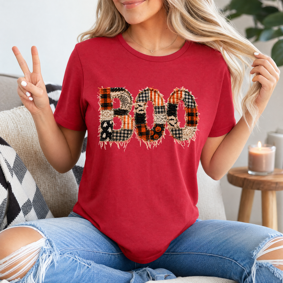 Patchwork BOO Premium Graphic Tee