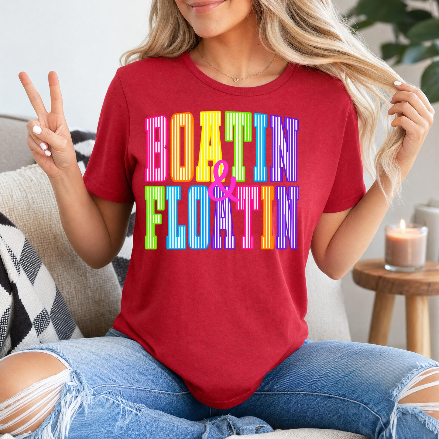 Boatin & Floatin  Premium Graphic Tee