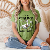 Off To Praise The Lord Christian Graphic Tee