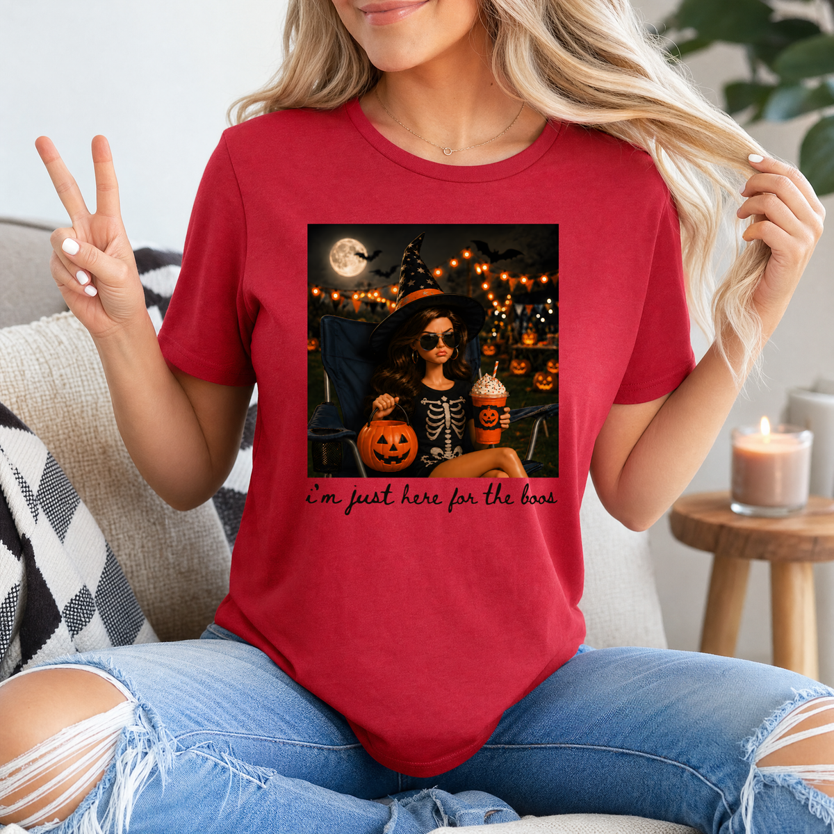 Just Here for the BOOS Premium Graphic Tee
