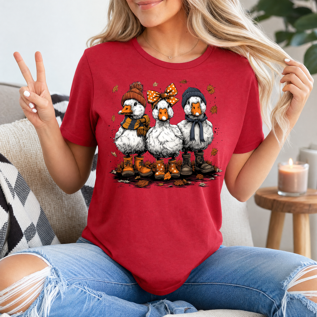 Autumn Duck Trio Premium Graphic Tee