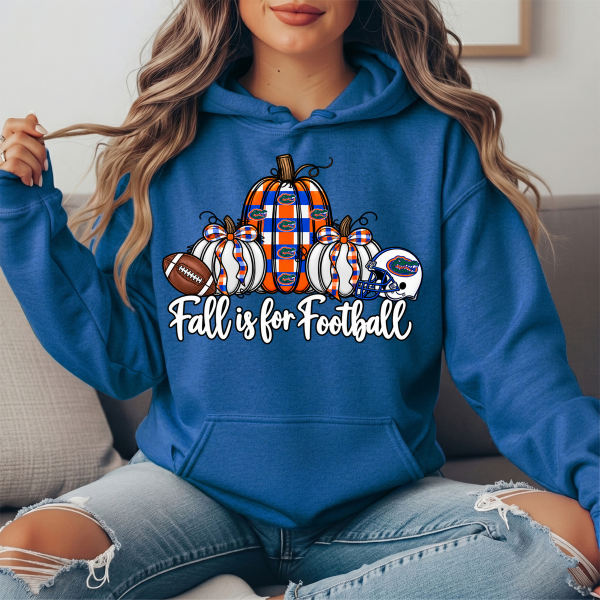 Florida Gators Fall Is for Football Pumpkin Graphic Hoodie