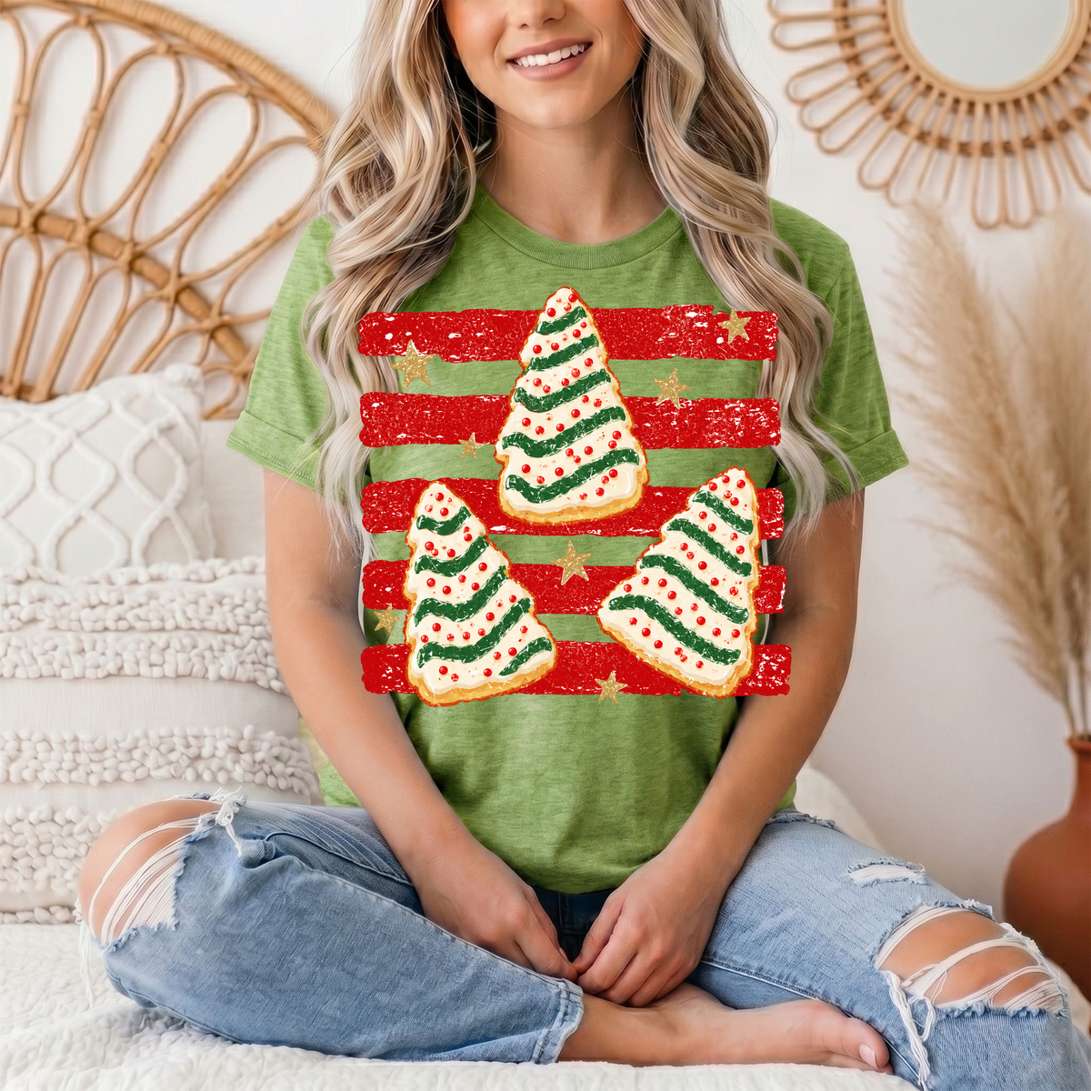Christmas Tree Snack Cake Graphic Tee