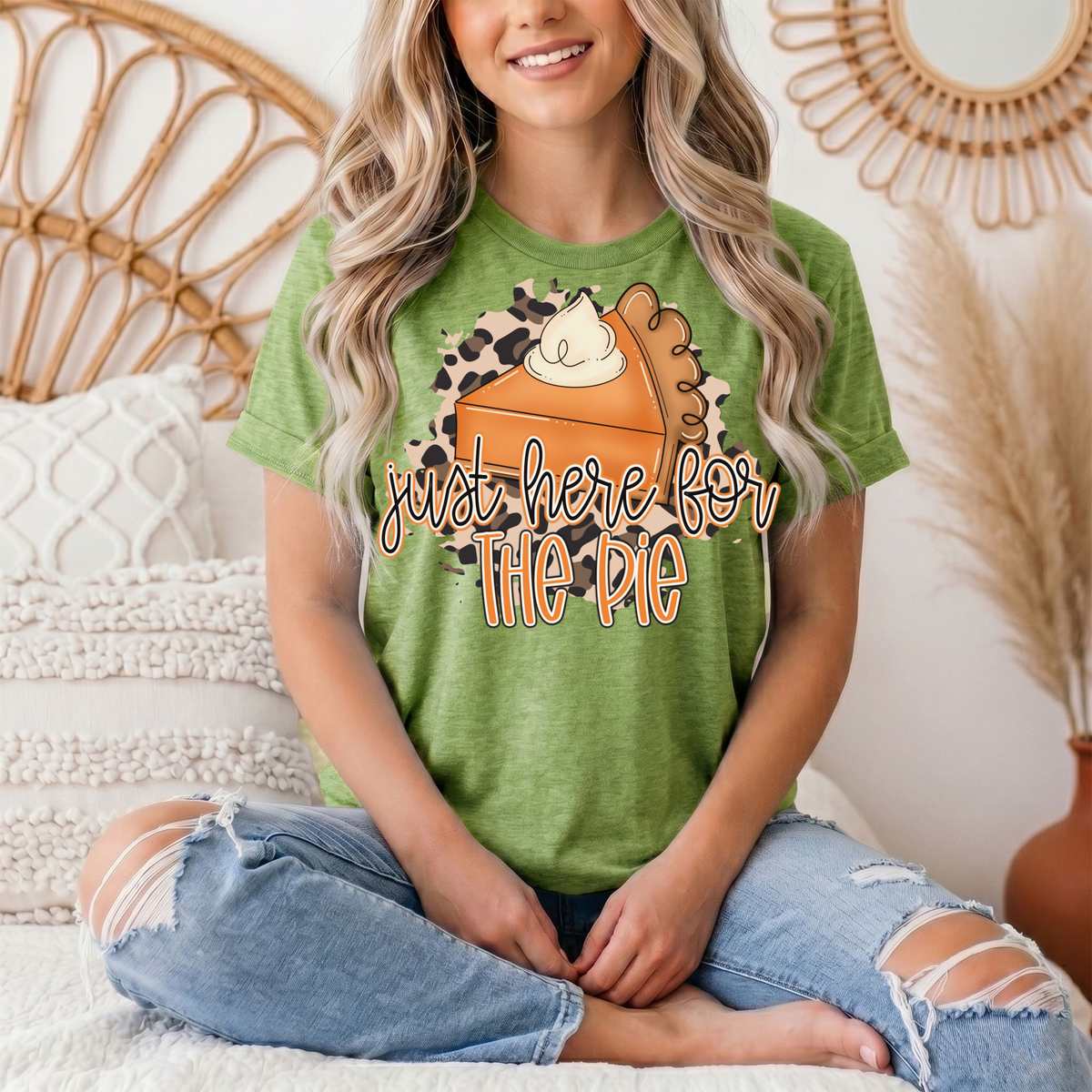 Just Here for the Pie Pumpkin Pie Graphic Tee