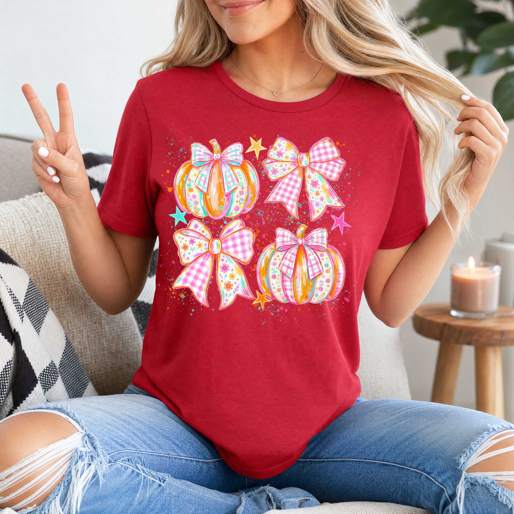 Pumpkin Bows Premium Graphic Tee