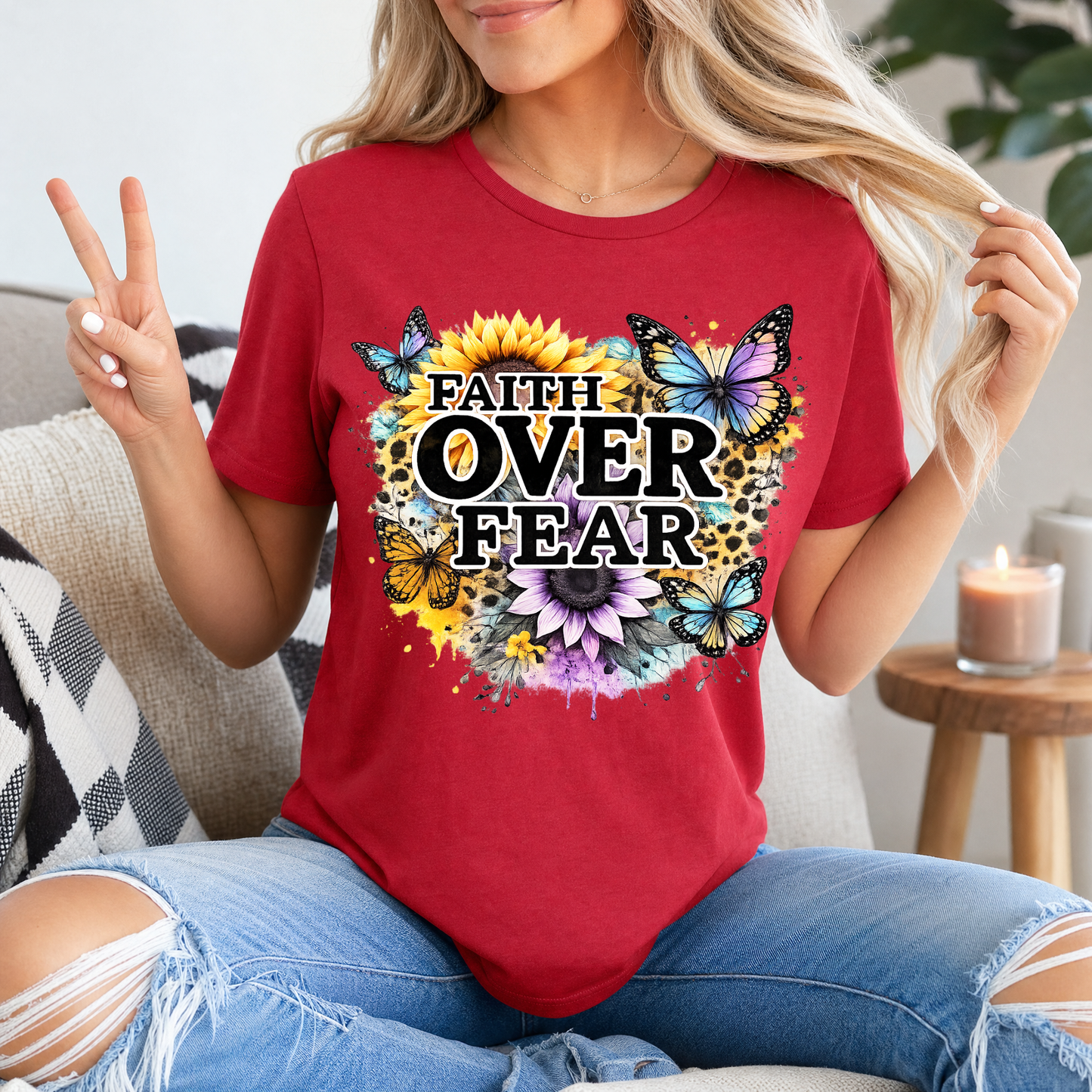Faith Over Fear Premium Graphic Tee