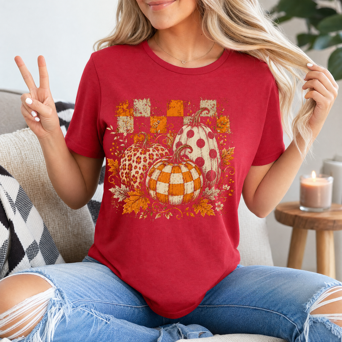 Leopard Pumpkin Premium Graphic Tee