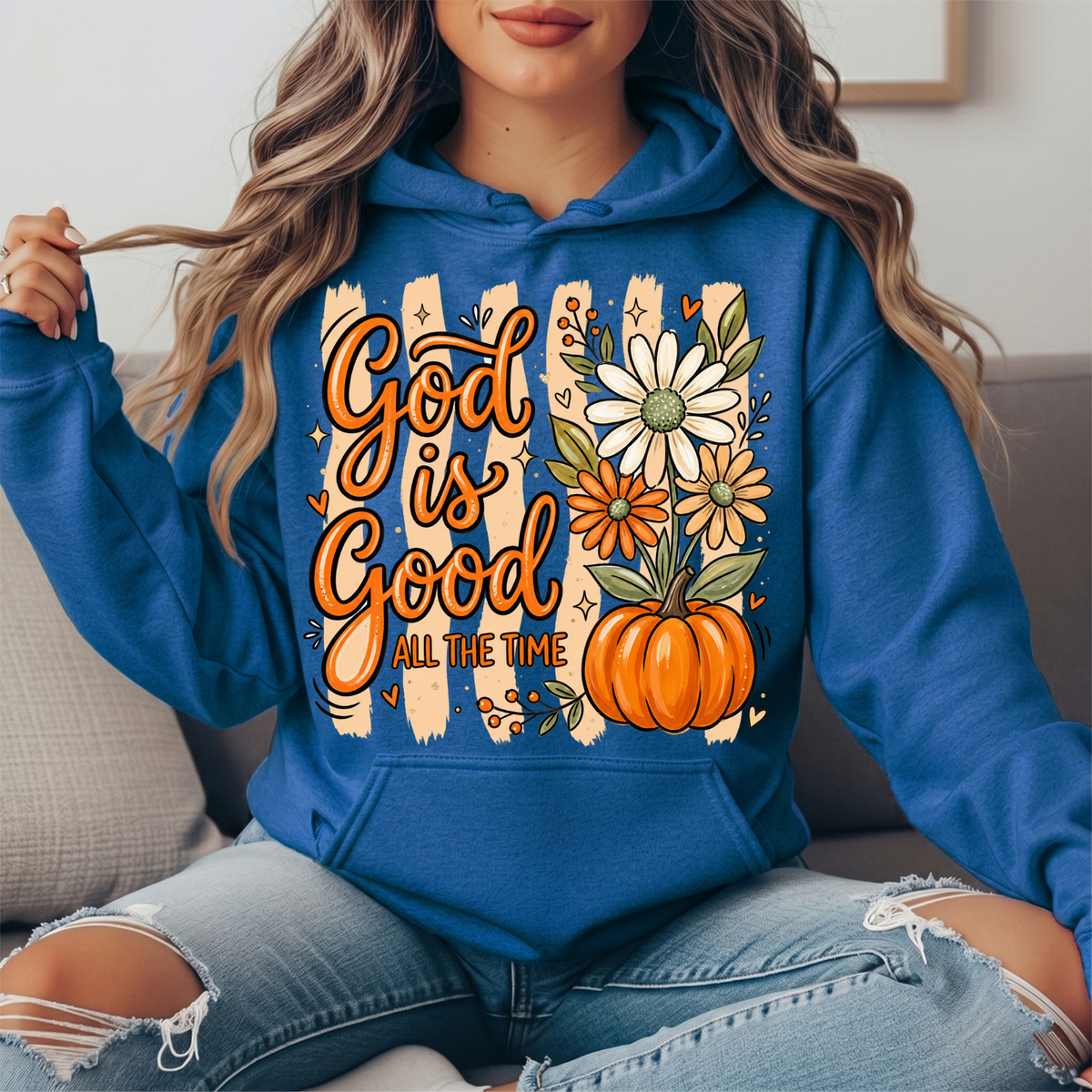 God Is Good Pumpkin Premium Hoodie Sweatshirt