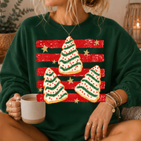 Christmas Tree Snack Cake Crewneck Sweatshirt