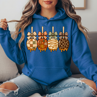 Fall Caramel Apples & Gingham Bows Graphic Hoodie