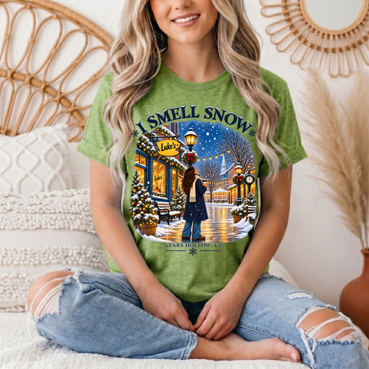I Smell Snow Graphic Tee – Stars Hollow Winter Scene