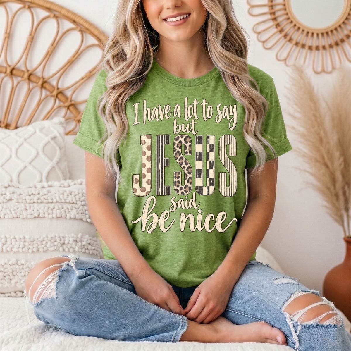 I Have a Lot to Say, but Jesus Says No Christian Graphic Tee