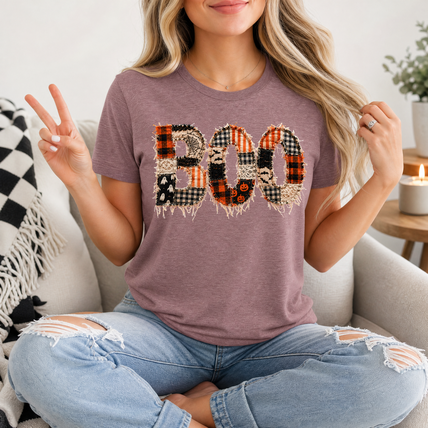 Patchwork BOO Premium Graphic Tee