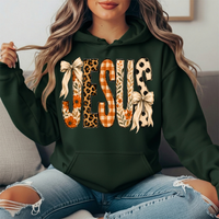 Jesus Patchwork Floral & Bow Graphic Hoodie