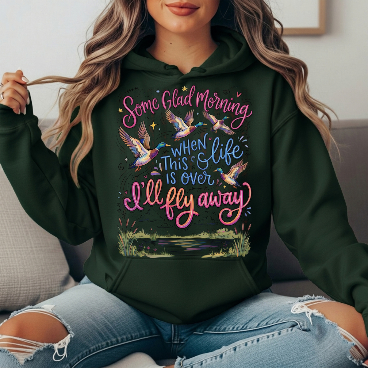 I'll Fly Away Duck Graphic Hoodie
