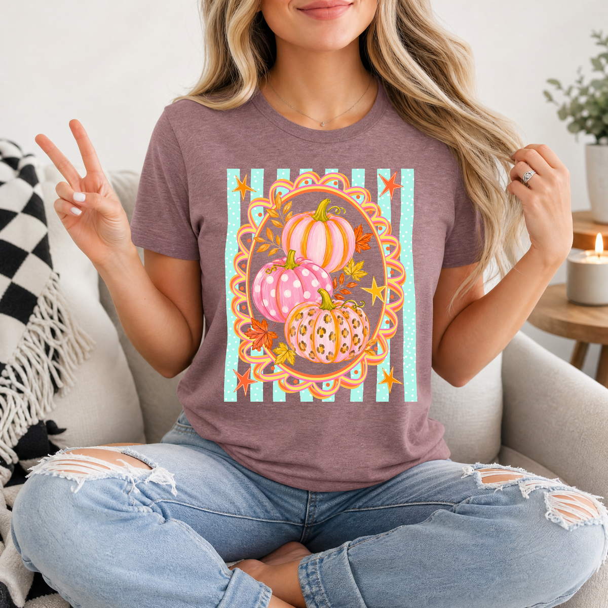 Autumn Pumpkin Glow Premium Graphic Tee