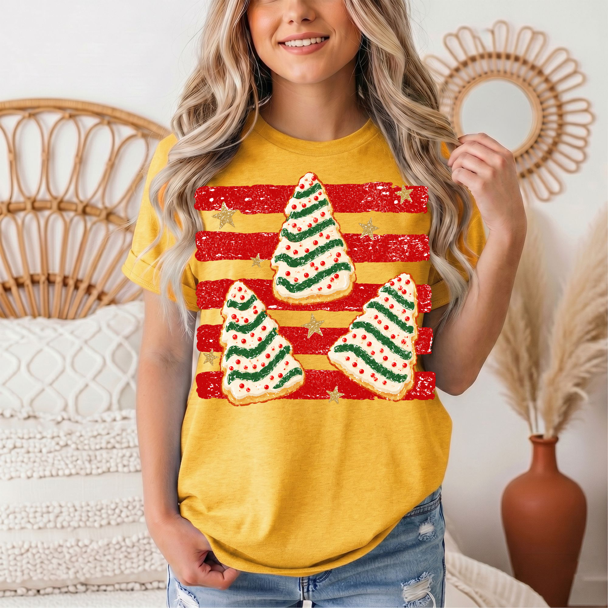 Christmas Tree Snack Cake Graphic Tee