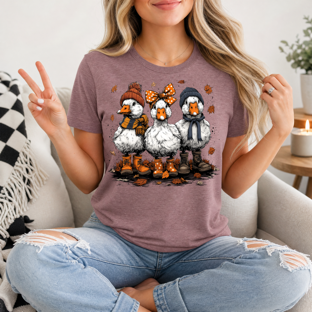 Autumn Duck Trio Premium Graphic Tee