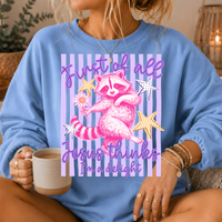 Jesus Thinks I'm a Delight Raccoon Crewneck Sweatshirt